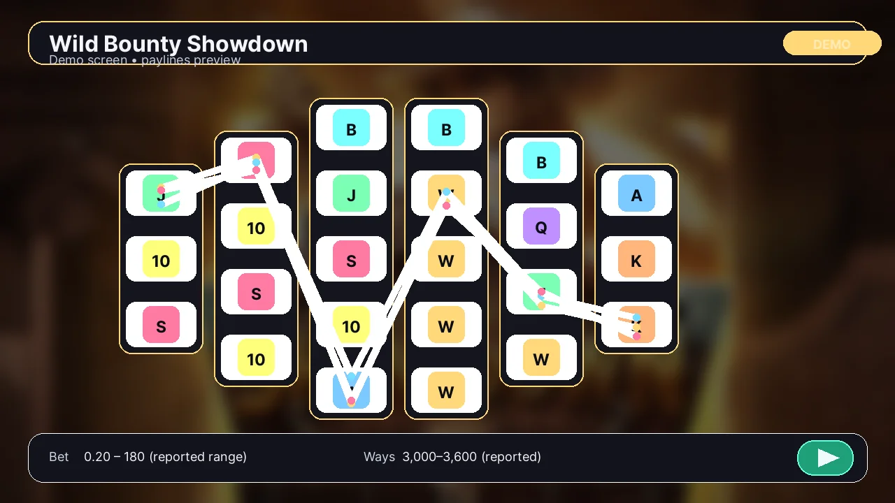 Demo‑Screen mit Linien